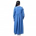 Umbrella abaya with frills- French Blue